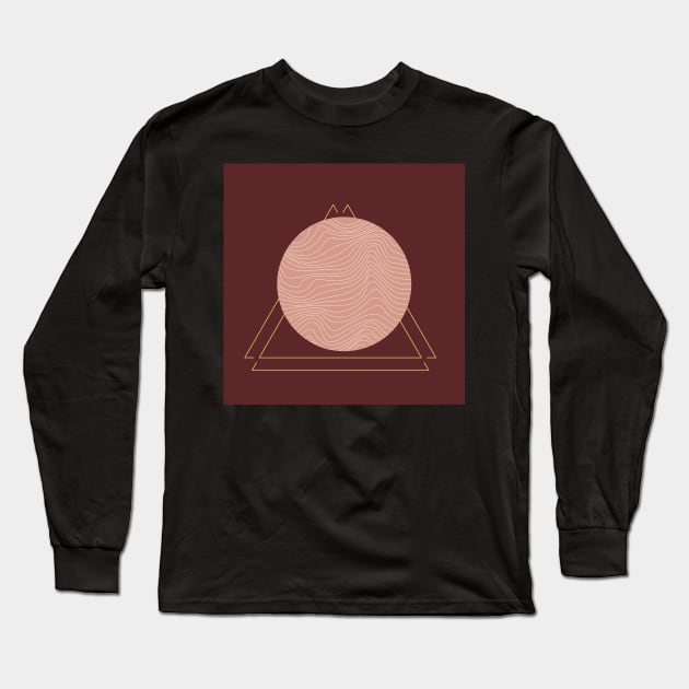 Geometric minimalistic pattern of waves Long Sleeve T-Shirt by Aesth